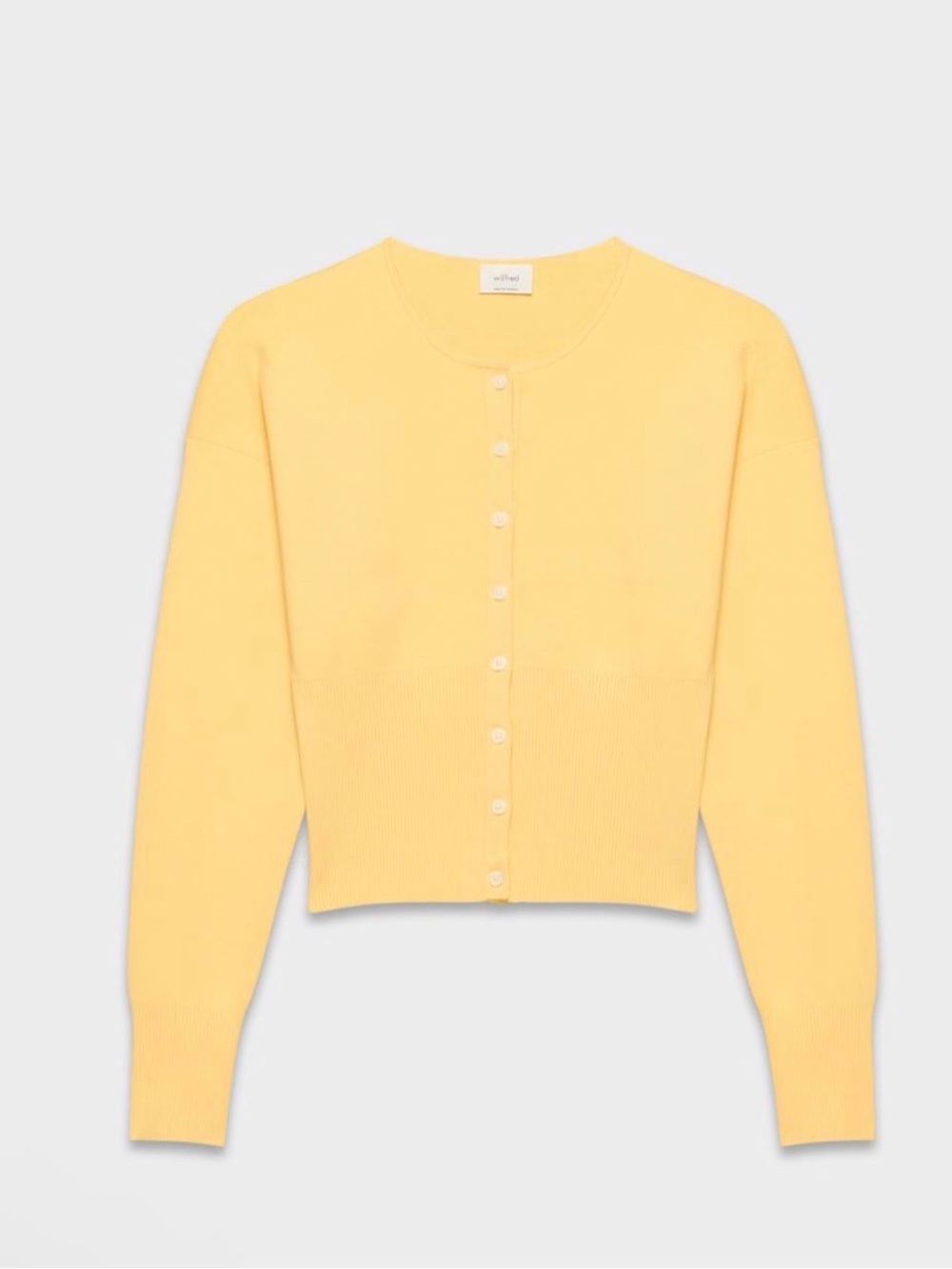 Aritzia Golightly Cardigan in Sunglow Yellow